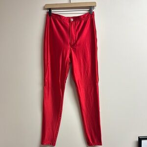 American apparel red disco pants